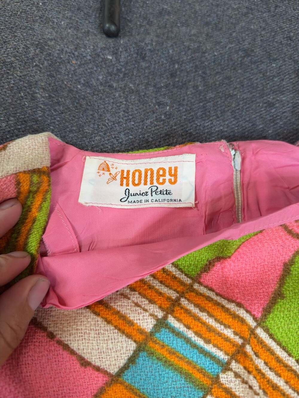 Vintage Honey Junior Petite Plaid Shift Dress